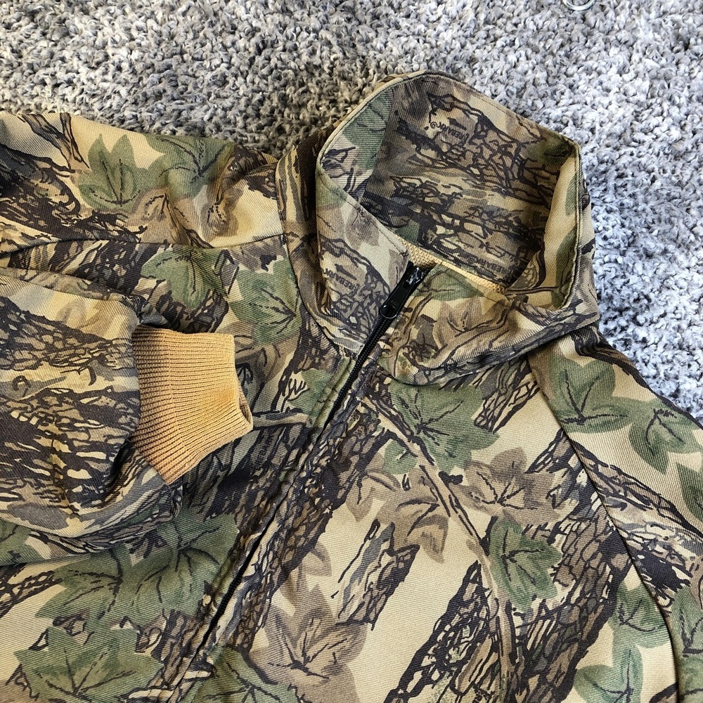 Vintage Gander Mountain Jacket Mens Large Trebark Camo Bomber‎ Hunting USA